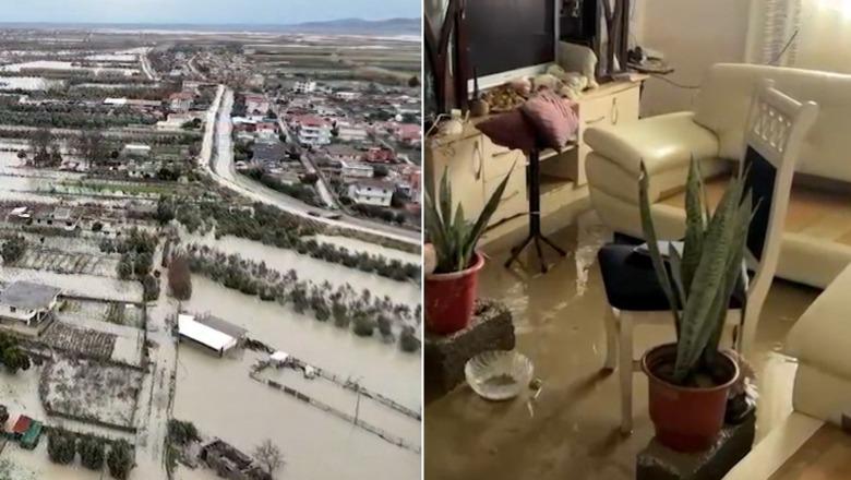 Tërhiqet Vjosa, por nuk 'fshin' gjurmët e dëmeve! Report Tv në Bishan dhe Ferras, toka e banesa me ujë: T’i marrim shtëpitë në krah larg lumit?! (VIDEO)