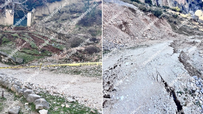 Banorët nisën të hapnin rrugën e bllokuar Matogjin-Bashaj pas rrëshqitjeve të dherave, policia vendos shiritin e sigurisë