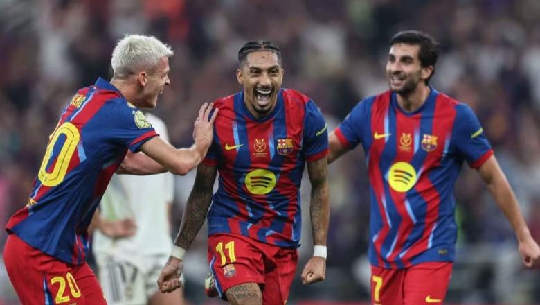 Spektakël me pesë gola, Barcelona fiton 3-2 finalen kundër Real Madridit dhe fiton për herë të 16-të Superkupën e Spanjës