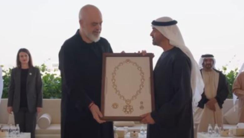 U nderua me urdhrin 'Zayed' në Abu Dhabi, Rama ndan videon nga Pallati Presidencial: Moment i paharrueshëm