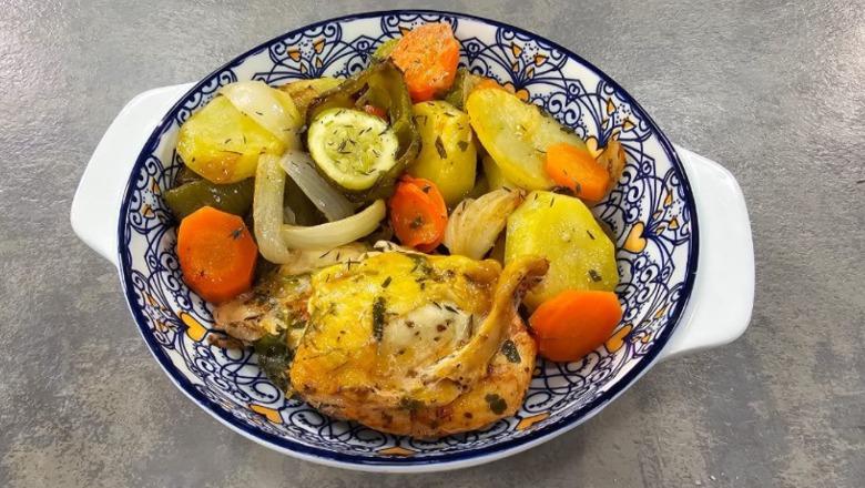 Tavë me mish pule dhe perime nga zonja Albana 