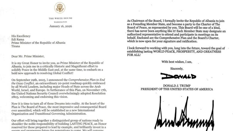 Shqipëria anëtare e Bordit të Paqes për administrimin e Gazës/ Rama publikon ftesën e Trump: Do të bëj gjithçka për të lartësuar emrin e vendit tonë