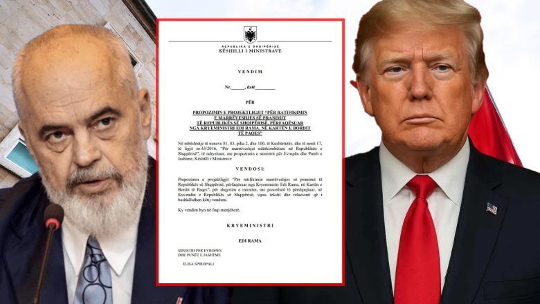 Ftesa e Trump/ Qeveria miraton aderimin e Shqipërisë në Bordin e Paqes, nesër ratifikohet në Kuvend! Zbardhet marrëveshja (DOKUMENTET)