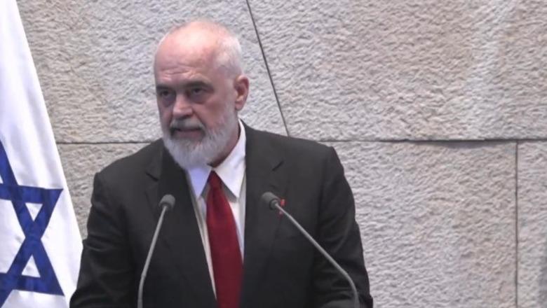 'Hamasi të çarmatoset', Rama në Knesset: Tunelet e torturës në Gaza, të ruhen si dëshmi paqeje