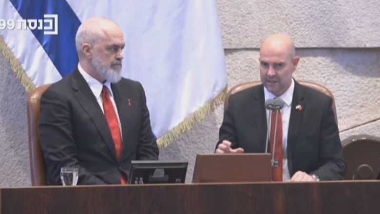 Kreu i parlamentit izraelit mikpret Ramën në shqip: Mirësevini në Knesset dhe faleminderit për besën tuaj
