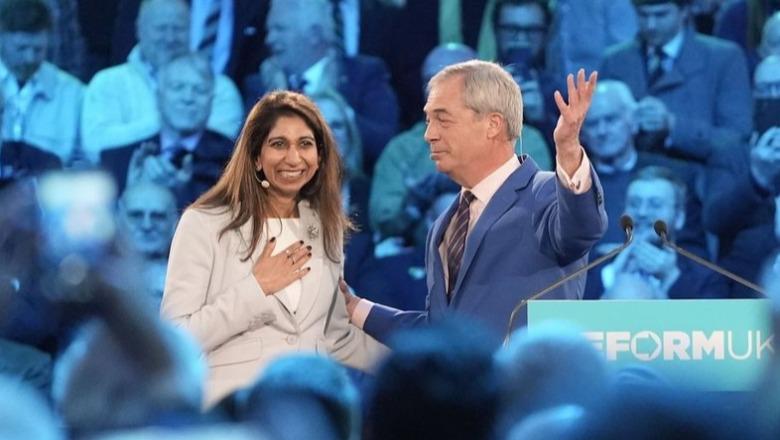 Ish-Sekretarja e Brendshme britanike, Suella Braverman bashkohet me partinë e Nigel Farage
