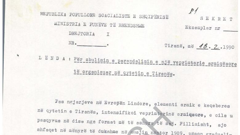 ‘Demonstrata e heshtur’ e Tiranës në dokumentet e ish-Sigurimit të Shtetit