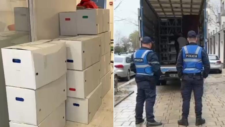 Zhvendosja e Kadastrës së Vlorës në Tiranë, baza materiale dhe dosjet transportohen drejt kryeqytetit  