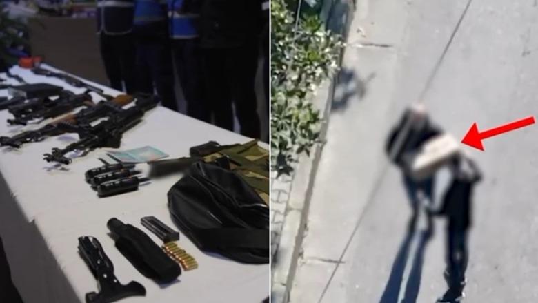 Tiranë/ Goditet grupi kriminal që shiste armë zjarri, 4 të arrestuar! Sekuestrohen 5 pistoleta dhe 3 automatikë, municion luftarak e 3 radio si të policisë (VIDEO)