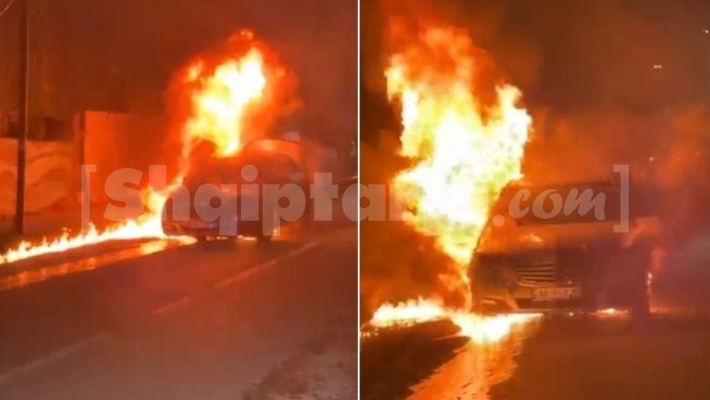 Shkrumbohet nga zjarri një makinë në Vlorë