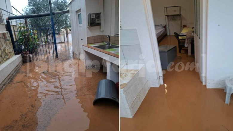 Pas reshjeve të shiut, vërshim uji në Himarë! Përmbyten banesa