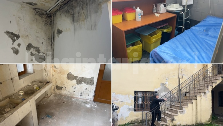 Mes lagështirës e mykut, qendra shëndetësore Nr.2 në Fier me kushte minimale higjiene! Kërkohet ndërhyrje urgjente