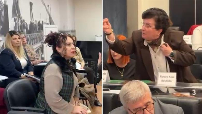 Projekti TID në Durrës/ Banorja përplasje me anëtarët e Këshillit Bashkiak në mbledhje, anëtarët e opozitës largohen, u bashkohen jashtë protestuesve