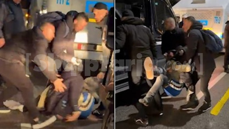 Qëlloi me gurë efektivët, policia i vihet pas dhe arreston protestuesin! (VIDEO)
