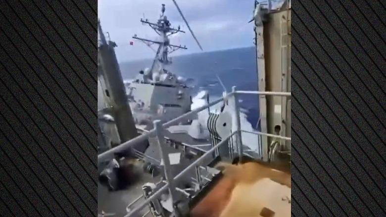 Dy anije të Marinës së SHBA-së përplasen pranë Amerikës së Jugut, dalin pamjet nga momenti i incidentit (VIDEO)