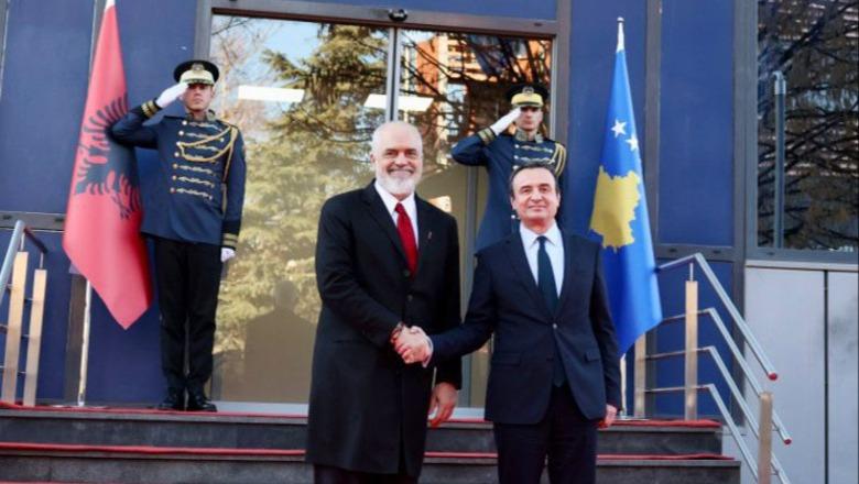 Pas takimit me Osmanin, kryeministri Edi Rama pritet në Kosovë nga homologu Albin Kurti
