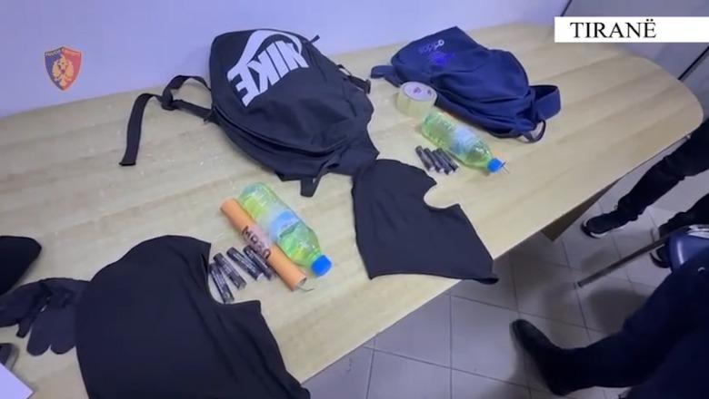 Shishe molotov, mjete piroteknike dhe kapuça për tu maskuar, çfarë gjeti policia brenda çantave të militantëve të Berishës (VIDEO)