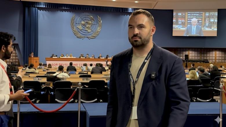 Nga media te drejtësia: Aldor Nini prezanton në OKB moderatoren virtuale dhe modelin e monitorimit të sistemit të drejtësisë me AI