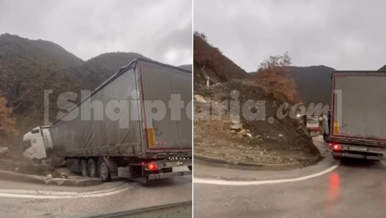 Tre trajlera bllokohen në rrugën Maliq-Gramsh! Aksi alternativ u sugjerua nga ARRSH vetëm për mjetet e vogla