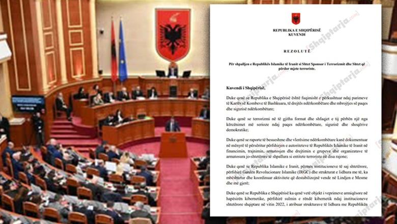 Shqipëria do shpallë Iranin si shtet që sponsorizon terrorizmin, Report Tv siguron pr.rezolutën  