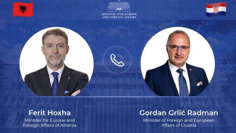 Biseda me ministrin e Jashtëm kroat, Hoxha: Forcojmë bashkëpunimin strategjik Shqipëri–Kroaci