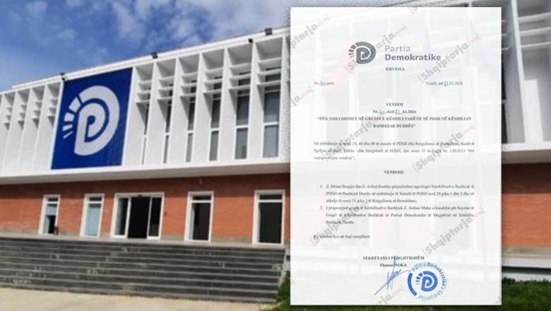 Ekskluzive/ Iu bashkuan Salianjit, PD përjashton dy anëtarë të Këshillit Bashkiak Durrës, njëri kreu i grupit! Report Tv siguron vendimin e firmosur nga Noka