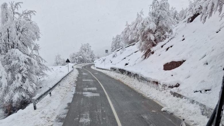 Reshje intensive dëbore në Shkodër, arrin 40 centimetra në Qafë Thore