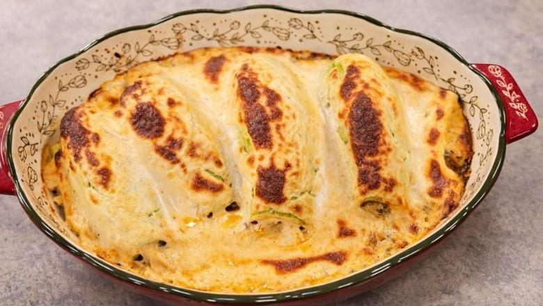 Kungulleshka të mbushura me salcë beshamel nga zonja Albana