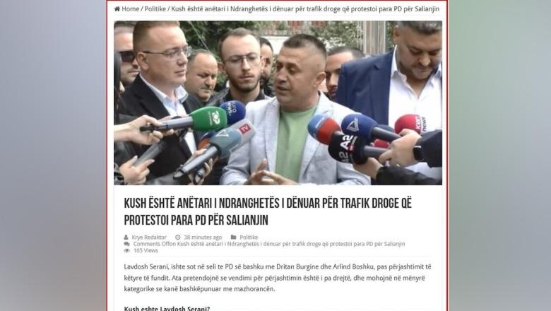 Organi zyrtar i PD, gazeta RD sulmon demokratin që protestoi nën zyrën e Berishës: Është anëtar i mafias italiane 'Ndrangheta'