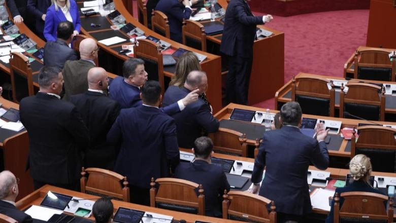 PD risjell kaosin në parlament/ Pasi e goditi me shishe, ja momenti kur Noka kërcënon Taulant Ballën: O legen, do të rrjep si kec