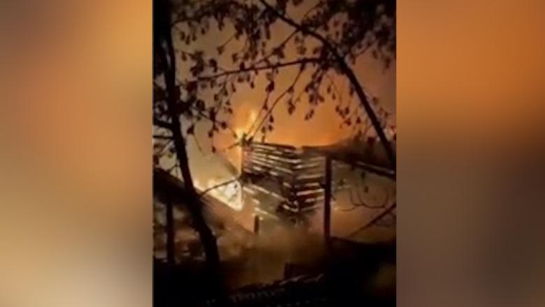 Zjarr në fshatin Dorëz të Librazhdit, flakët 'përpijnë'  një bujtinë