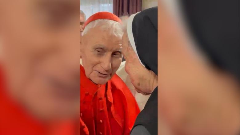 Simbole të qëndresës gjatë regjimit komunist, Kardinali Ernest Simoni Troshani ritakohet me motër Gratias Ruf pas shumë vitesh