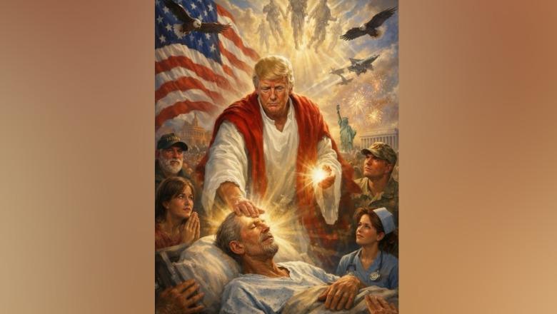 Donald Trump shfaqet si Jezu Krishti në foton e re të krijuar me Inteligjencë Artificiale, reagon Irani: Fyerje dhe blasfemi!