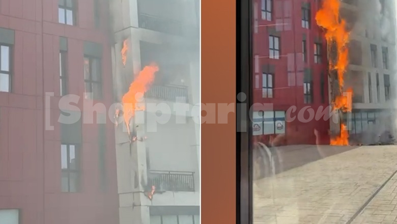 EKSKLUZIVE/ Minutat e para të zjarrit që përpinë pallatin e kompleksit ‘Arlis’ në Tiranë (VIDEO)