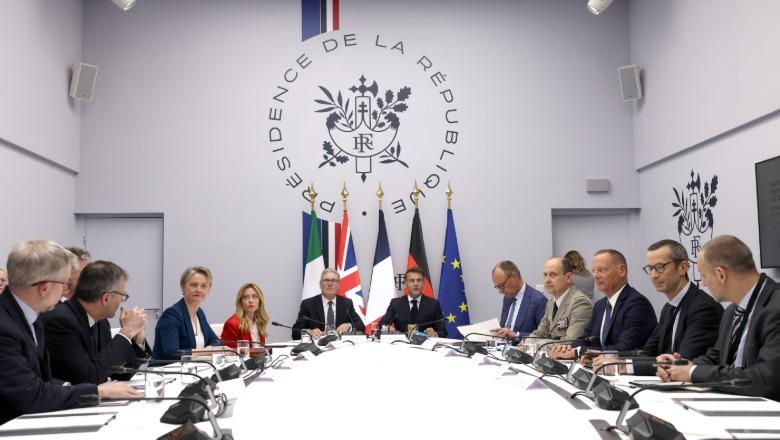 Samiti për Hormuzin, Macron, Starmer, Meloni dhe Scholz drejt një deklarate të përbashkët