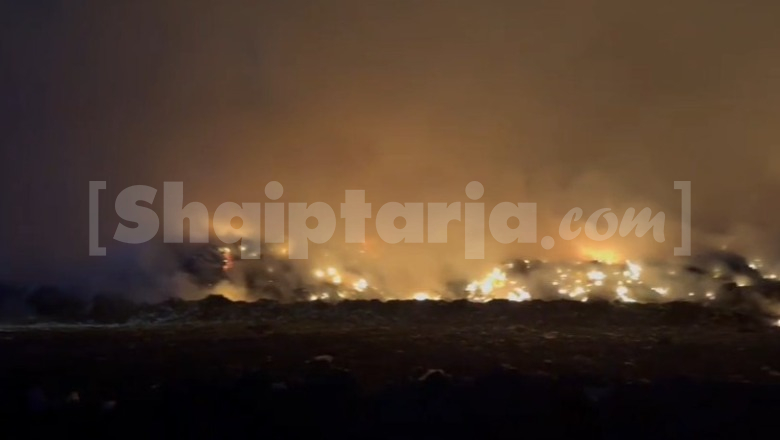 Shkodër/ Zjarri përfshin vend-depozitimin e mbetjeve në landfillin e Bushatit, flakët vihen nën kontroll nga forcat zjarrfikëse
