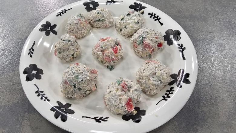  Toptha me krem djathi, bullgur dhe qepë të njoma nga zonja Albana