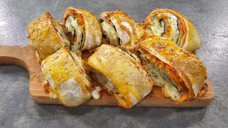 Byrek role me spinaq, karrota dhe proshutë nga zonja Albana 