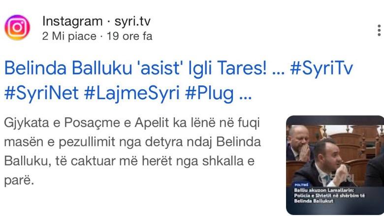 Skandal në Syri TV, në minutat e fundit u censurua investigimi mbi lidhjet mes Belinda Balluku dhe Igli Tare! Çfarë pazari është bërë?