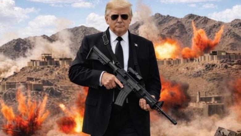 Lufta/ Trump poston foto me automatik në dorë dhe kërcënon Iranin: Merrni masa! Teherani: Veprime të papara ushtarake për t'iu kundërvënë bllokadës së SHBA-së
