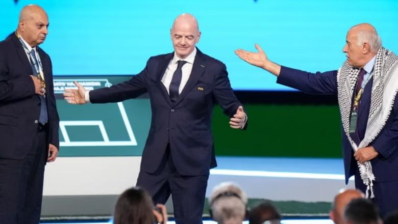 Tension në Kongresin e FIFA-s, zyrtarët e Federatës së Izraelit dhe Palestinës refuzojnë të shtrëngojnë duart para Infantinos