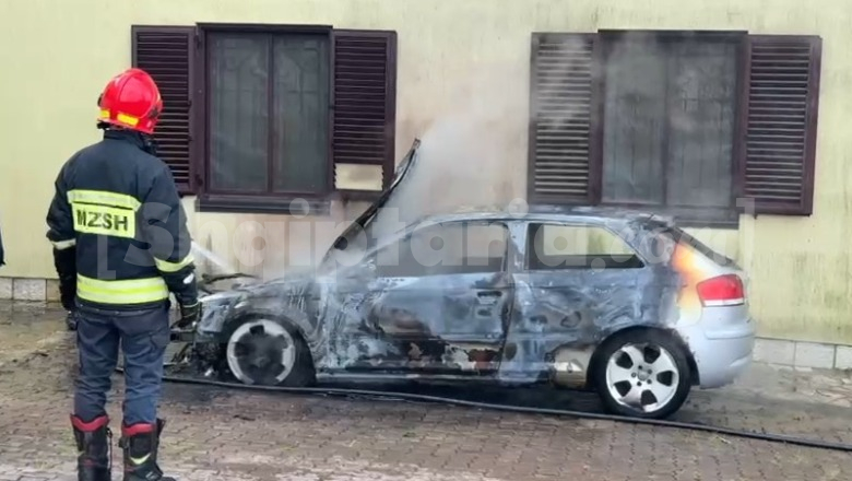 Përfshihet nga flakët makina në Dioqezën e Lezhës, parandalohet përhapja e flakëve drejt godinës