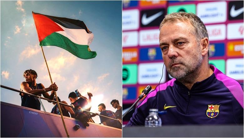 Lamine Yamal valëviti flamurin e Palestinës, Hansi Flick: Ishte vendimi i tij, është mjaftueshëm i rritur