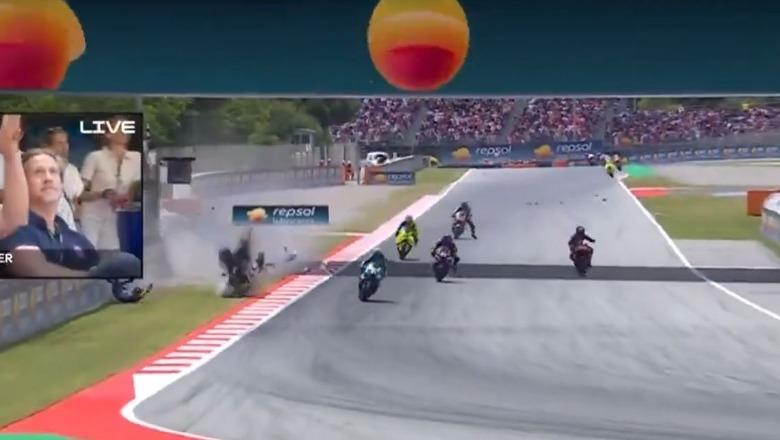 VIDEO/ Aksident i frikshëm në MotoGP, Alex Marquez përplaset me Acostan dhe rrotullohet në ajër! Transportohet në spital me helikopter, ekipi: I vetëdijshëm