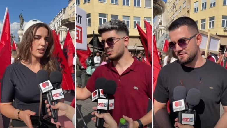 'Nuk dorëzohemi' studentët shqiptarë protestojnë në Shkup: Gjuha shqipe është një e drejtë që na takon