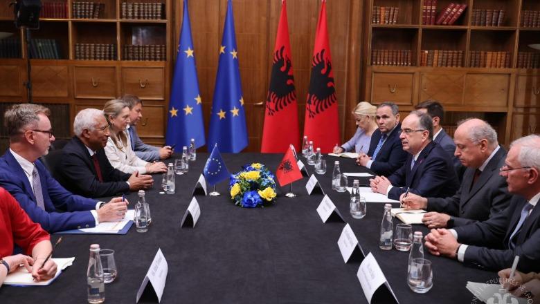 Antonio Costa në Tiranë, takim me Begajn në Presidencë! Kreu i shtetit vlerëson mbështetjen e BE-së: Shqipëria nuk ndalet drejt anëtarësimit