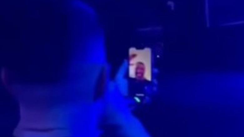 Safet Bajri me telefon në burg, Stresi e merr live me video nga koncerti