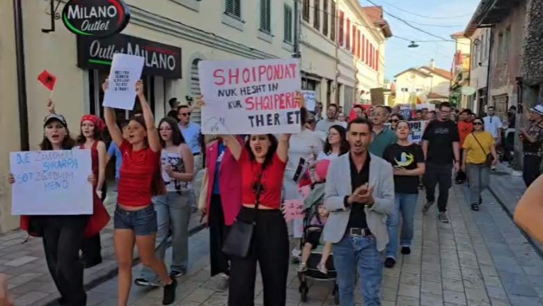 Protesta kundër ndërtimit të resortit në Zvërnec dhe në Shkodër, qytetarët me pankarta në duar mblidhen në qendër të qytetit