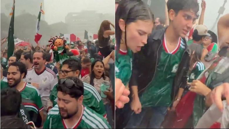 VIDEO/ As stuhia nuk i ndal tifozët e Meksikës, mbushin sheshet dhe festojnë fitoren në Botërorin 2026