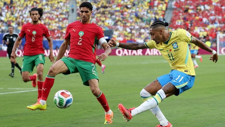 Botërori 2026/ Maroku 'shfryn' Brazilin, e ndal 1-1 në New Jersey! Afrikanët kaluan të parët në epërsi, Vinicius nderoi Ancelottin
